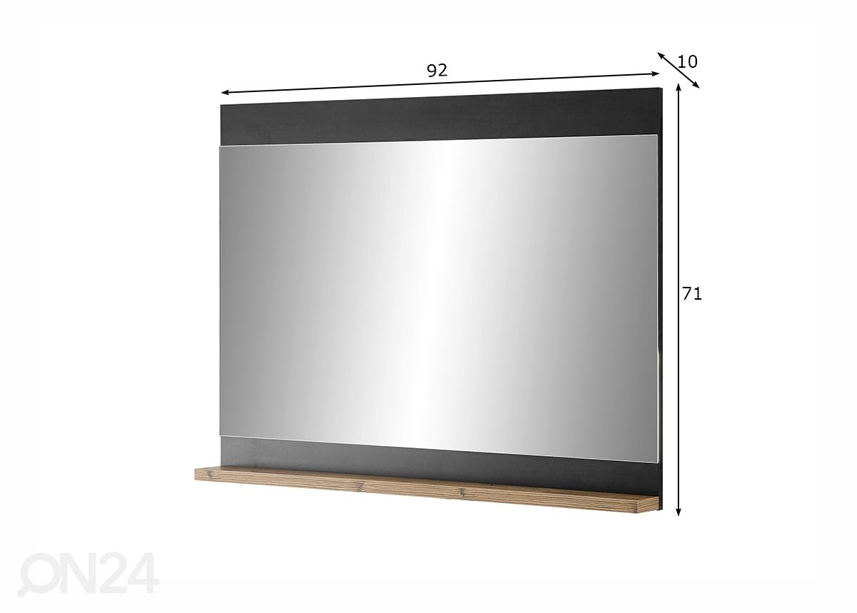 Seinapeegel Brügge 92 cm suurendatud mõõdud