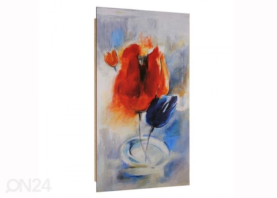 Seinapilt Painted Poppies 3D 50x100 cm suurendatud
