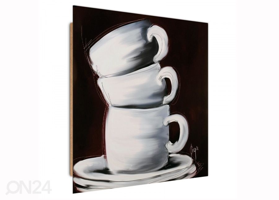 Seinapilt Three cups 3D 30x30 cm suurendatud