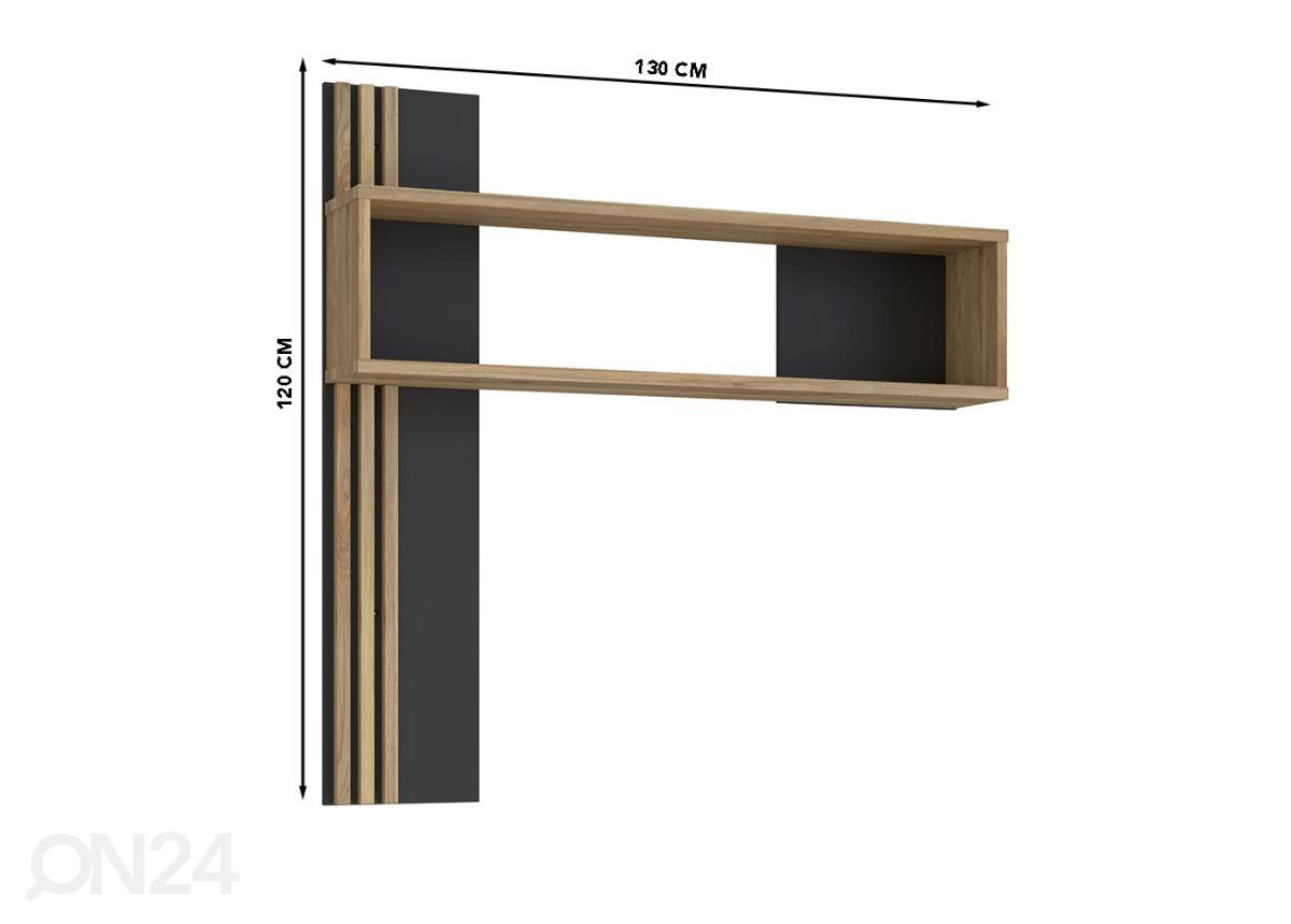 Seinariiul 130 cm suurendatud mõõdud