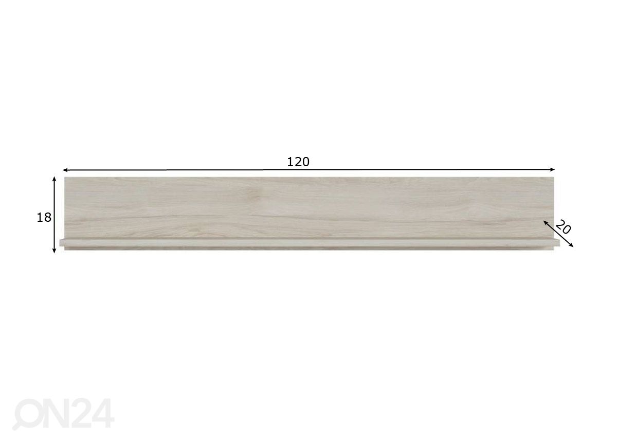 Seinariiul Denim 120 cm suurendatud mõõdud
