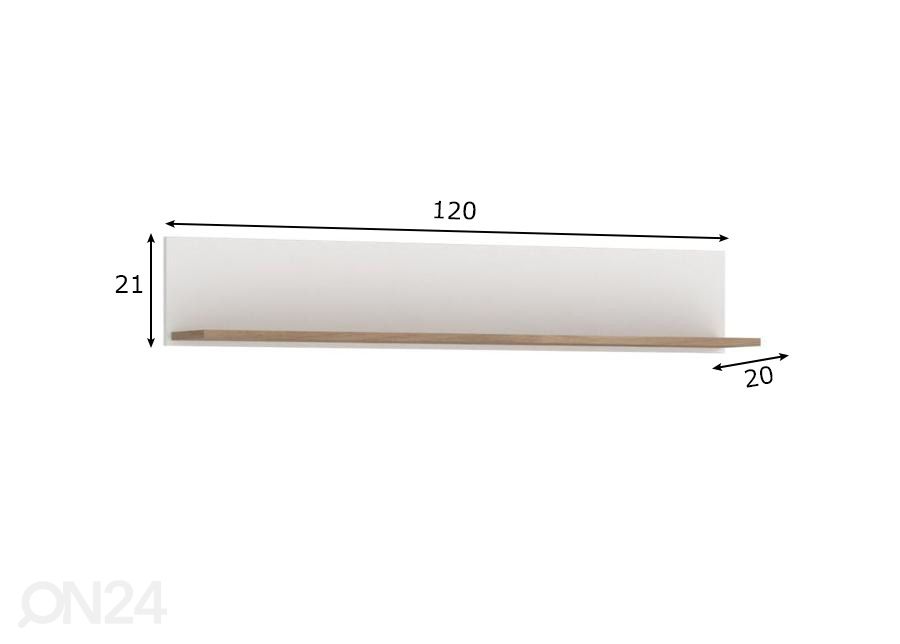 Seinariiul Marlow 120 cm suurendatud mõõdud