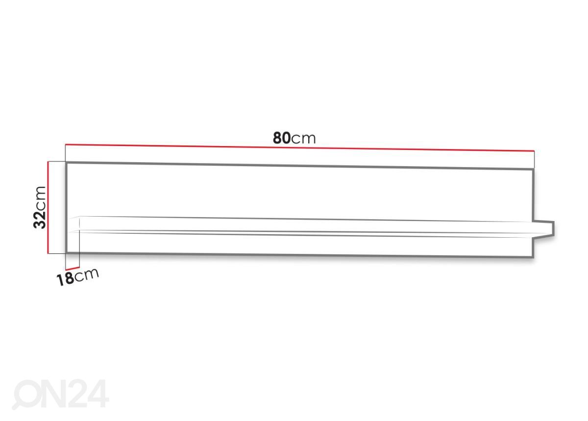 Seinariiul Vegas 80 cm suurendatud mõõdud