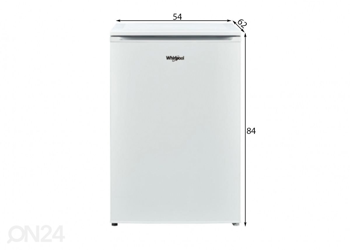 Sügavkülmik Whirlpool W55ZM112W2N suurendatud mõõdud