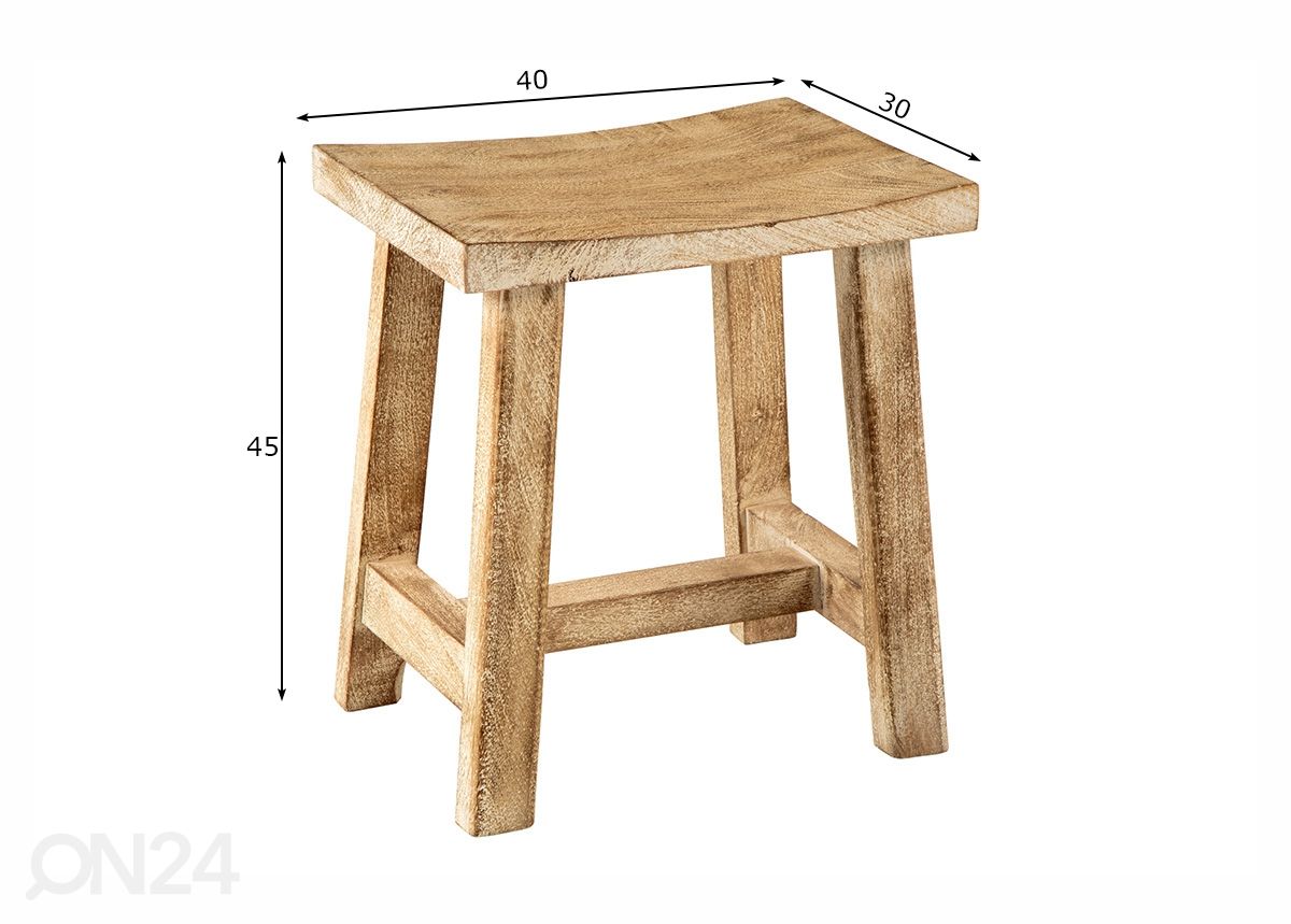 Taburet Finca 40x30 cm suurendatud mõõdud