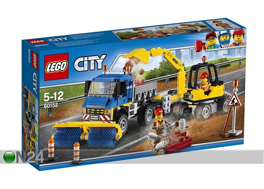 Tänavapuhastaja ja ekskavaator LEGO City suurendatud