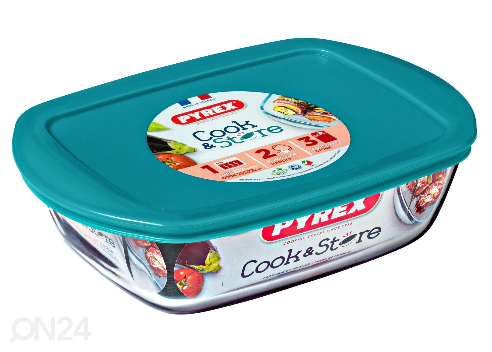 Toidukarp/ahjuvorm Pyrex 1,1 L suurendatud