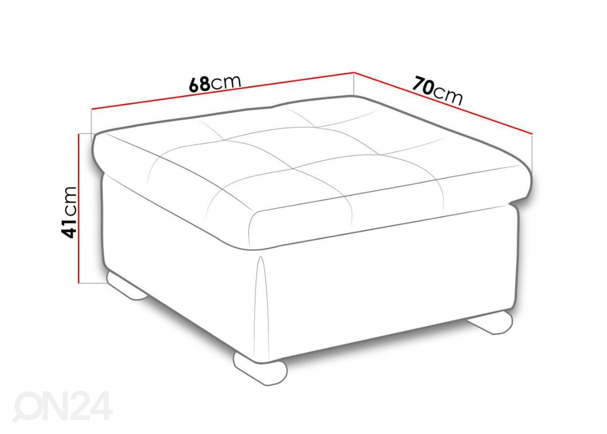 Tumba 70x68 cm suurendatud mõõdud