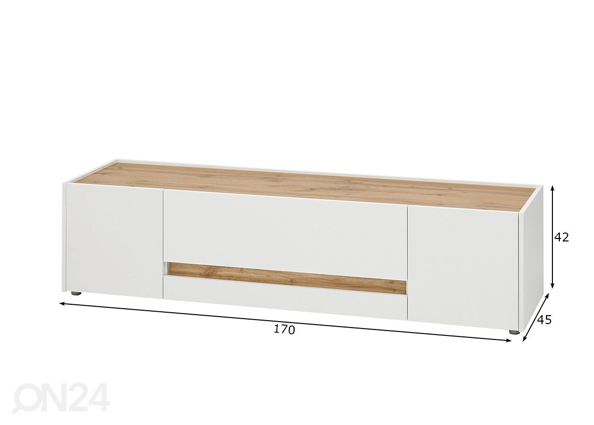 Tv-alus City 170 cm suurendatud mõõdud