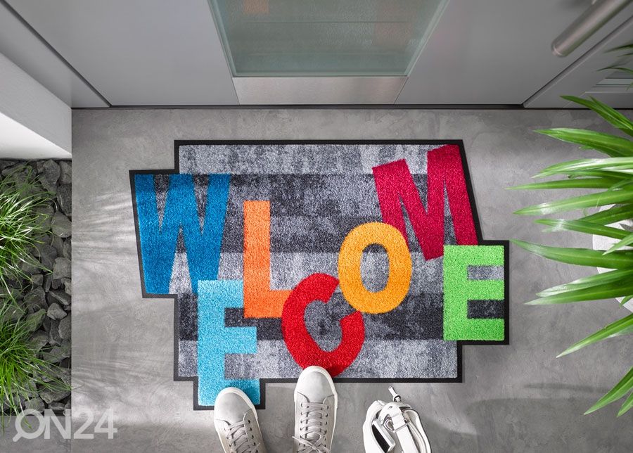 Uksematt Crazy Welcome 60x85 cm suurendatud