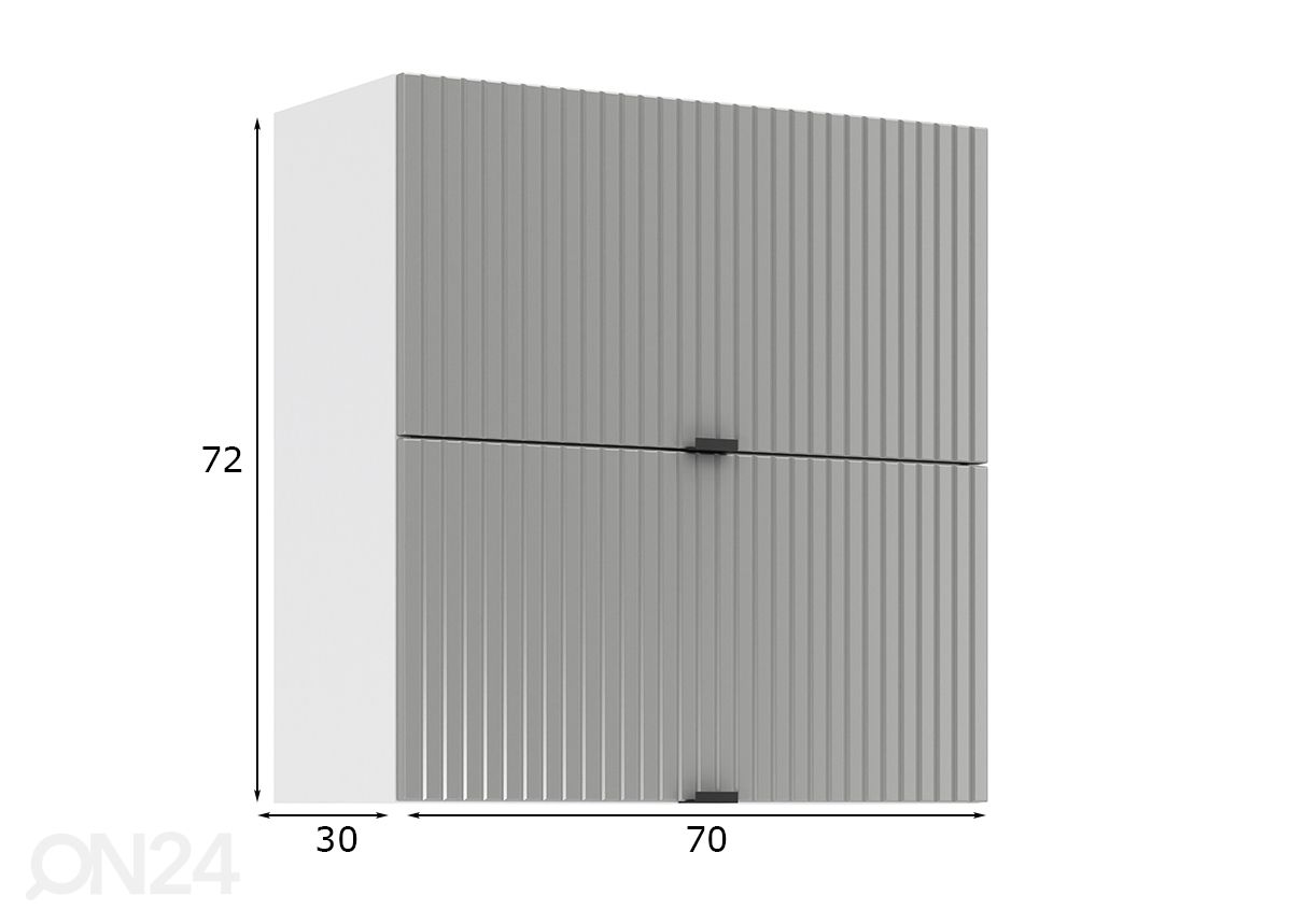 Ülemine köögikapp Lissone 70 cm suurendatud