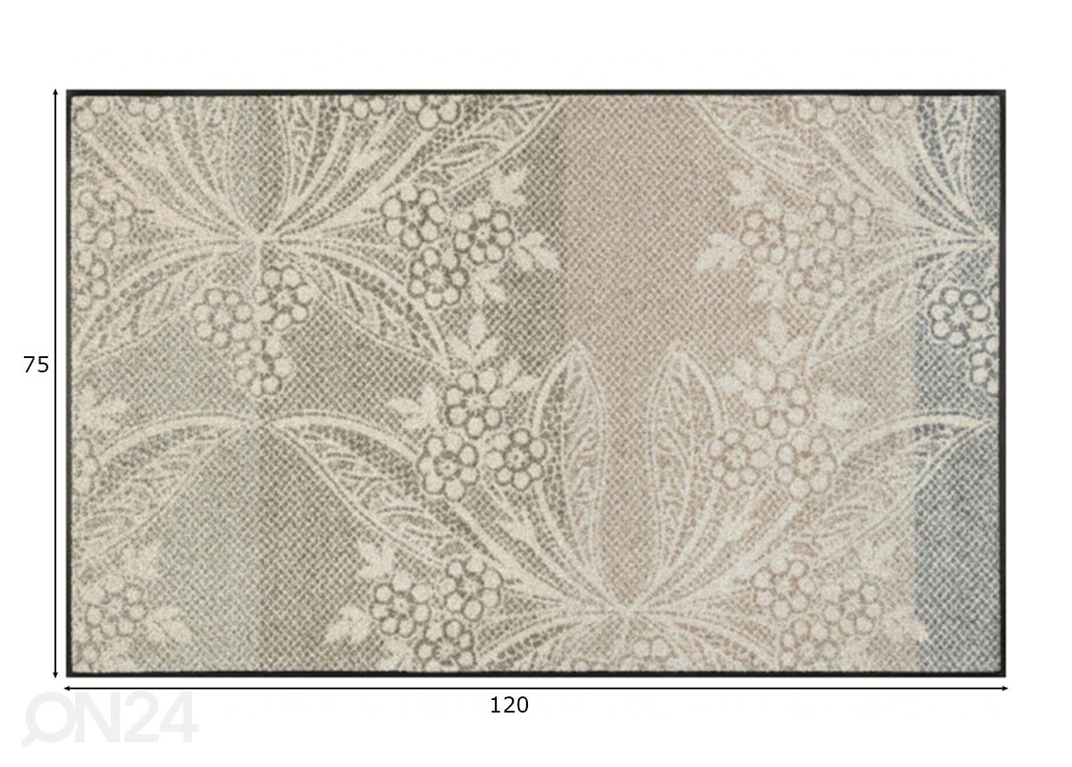 Vaip Floral Lace 75x120 cm suurendatud mõõdud