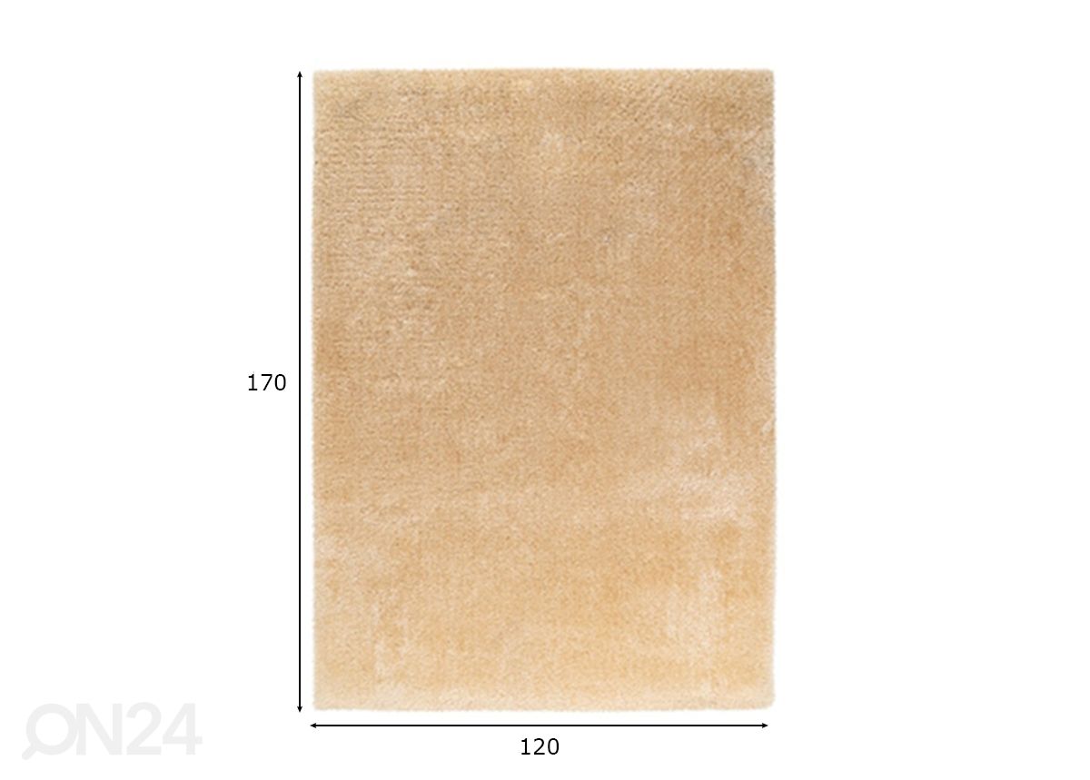 Vaip Glamour Beige 120x170 cm suurendatud mõõdud