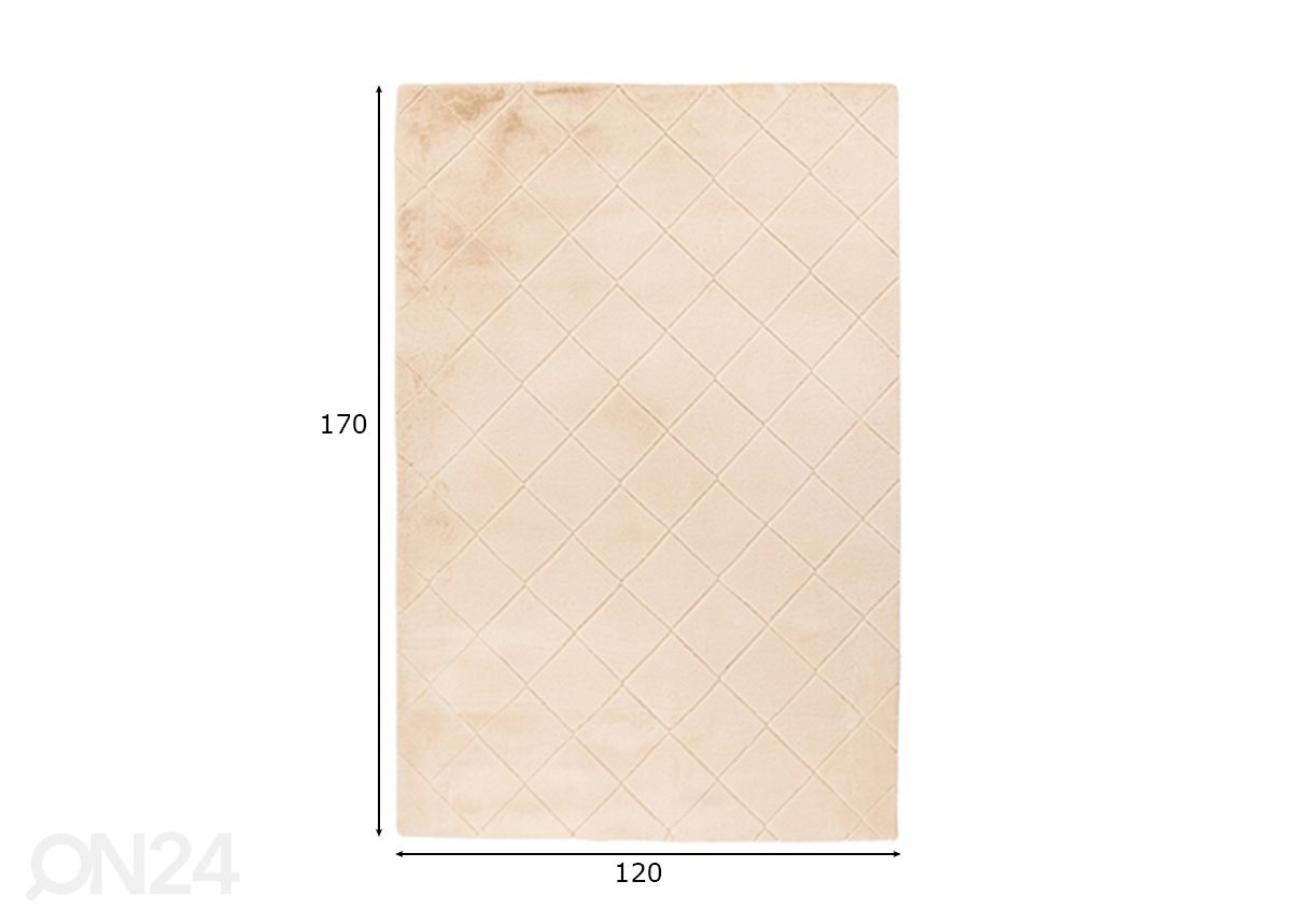 Vaip Impulse Beige 120x170 cm suurendatud mõõdud