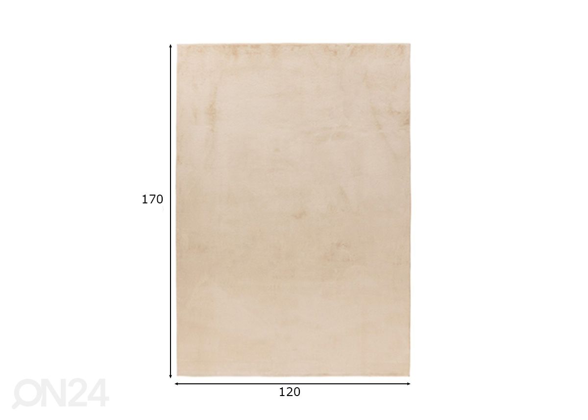 Vaip LOFT Beige 120x170 cm suurendatud mõõdud