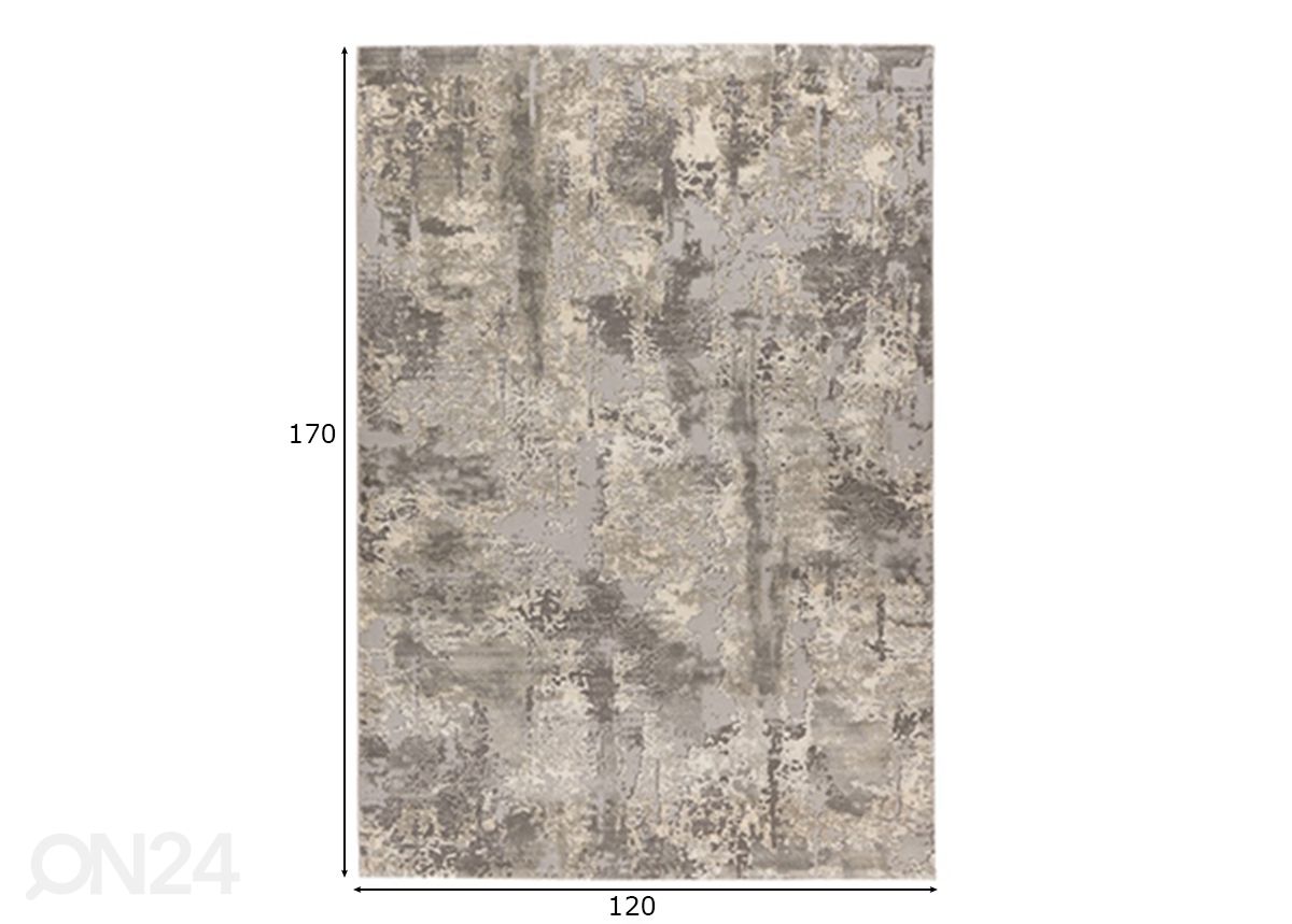 Vaip Monet Silver 120 x 170 cm suurendatud mõõdud