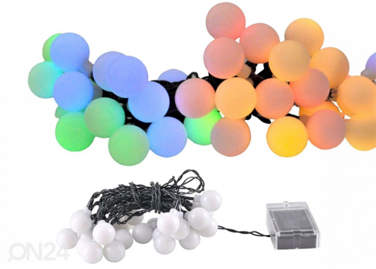 Valguskett Solar Garland Party Milky 30 LED suurendatud