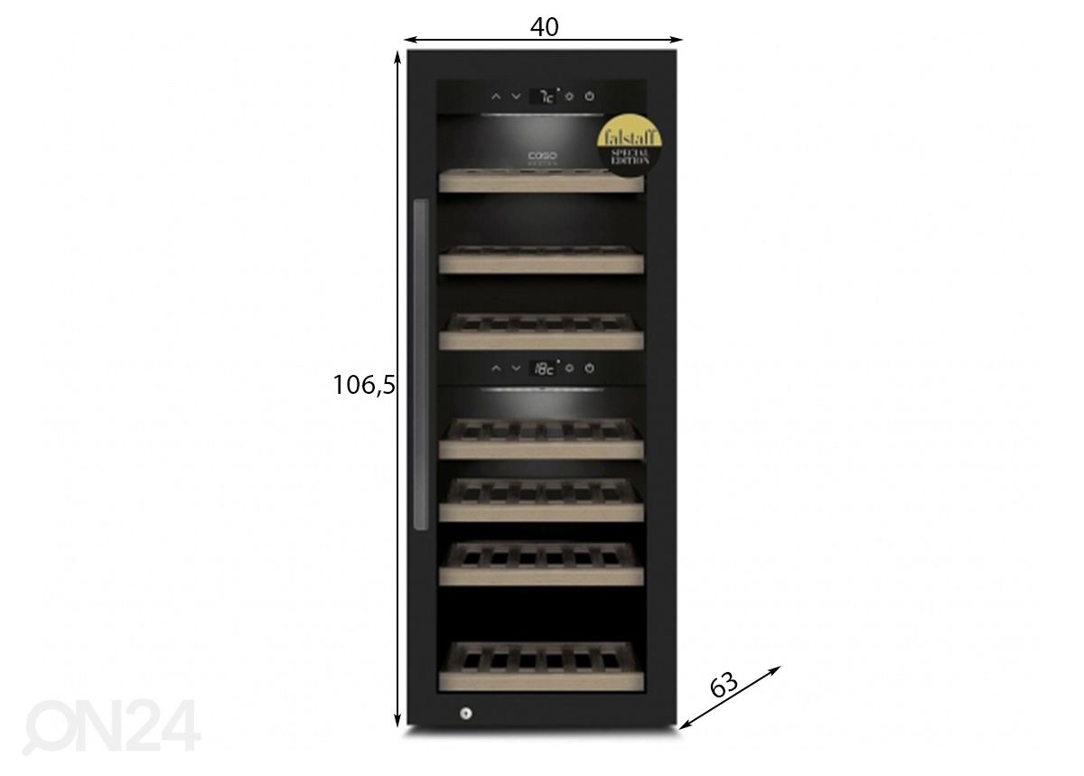 Veinikülmik Caso WineExclusive 38 suurendatud mõõdud