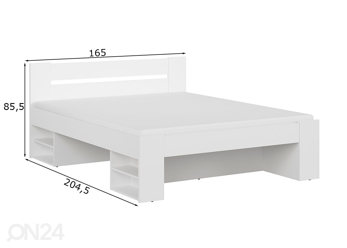 Voodi 160x200 cm suurendatud mõõdud