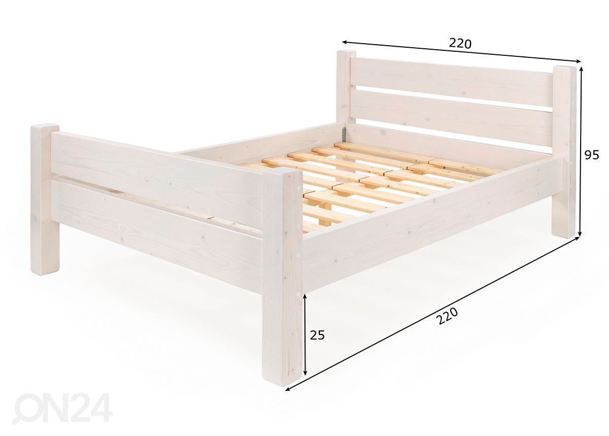 Voodi 200x200 cm suurendatud mõõdud