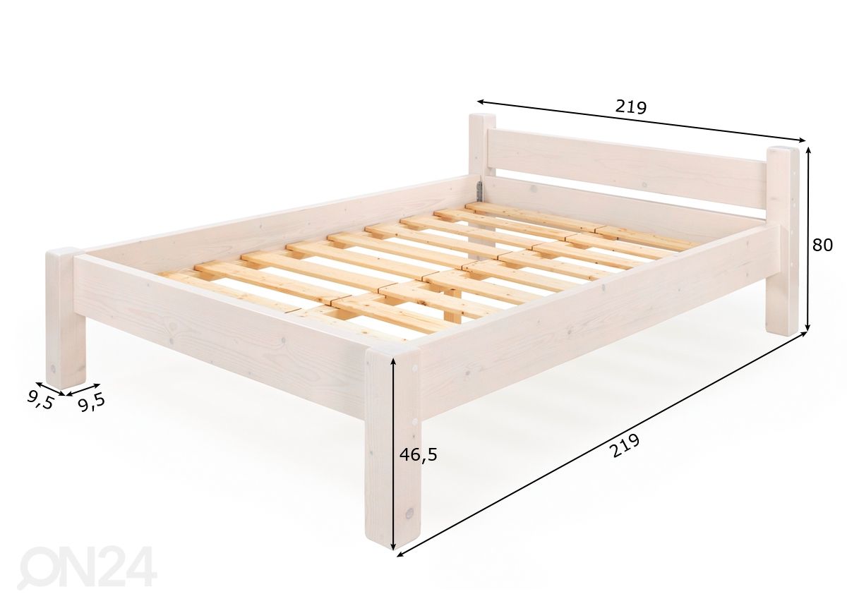 Voodi 200x200 cm suurendatud mõõdud