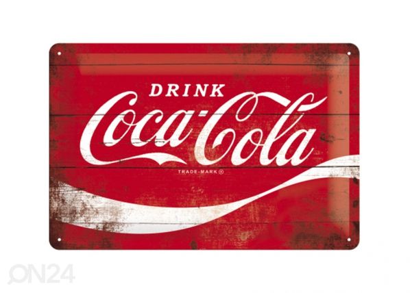 Retro metallposter Coca-Cola Logo 20x30 cm