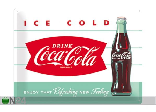 Retro metallposter Coca Cola Ice Cold 30x40 cm