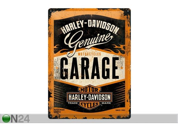 Retro metallposter Harley-Davidson Garage 30x40cm