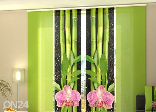 Poolpimendav paneelkardin Orchids and Bamboo 3, 240x240 cm
