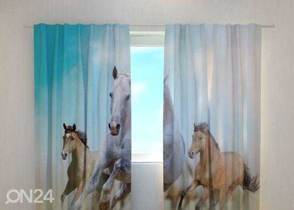 Poolpimendav kardin Horses 240x220 cm