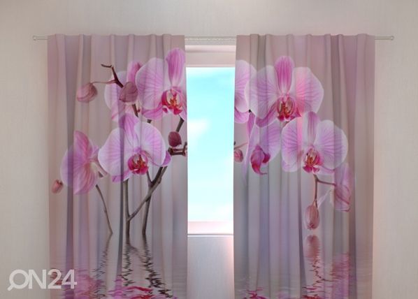 Läbipaistev kardin Lily orchid 240x220 cm
