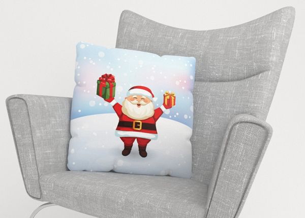Dekoratiivpadjapüür Santa with a Gift 40x40 cm