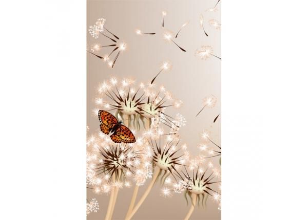 Fliis fototapeet Dandelions and butterfly 150x250 cm