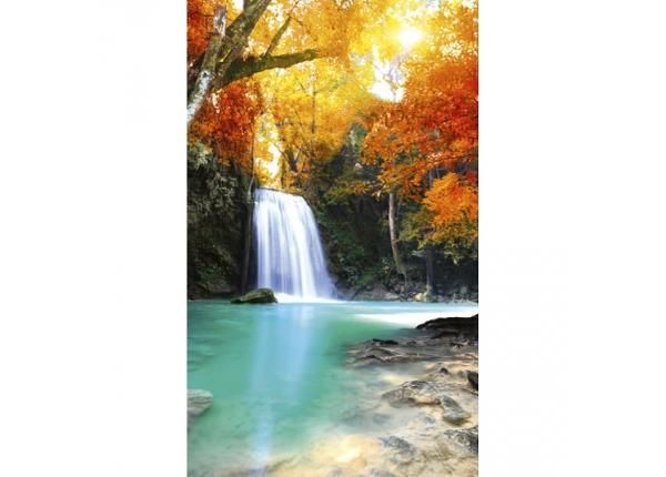 Fliis fototapeet Deep forest waterfall