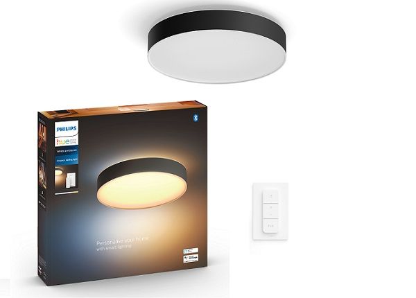 Hue White ambiance Enrave M nutikas laevalgusti must puldiga Ø 38,1 cm