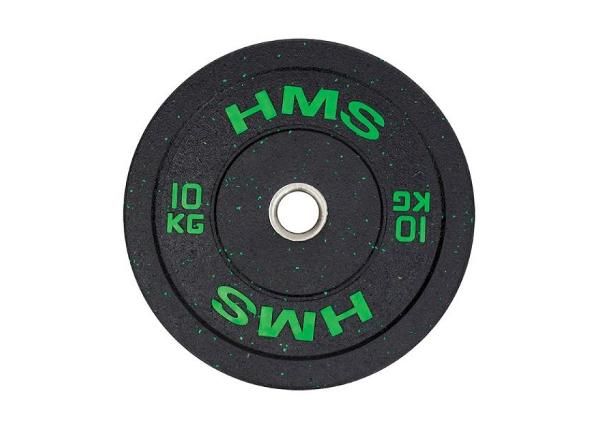 Ketas olympic HMS BUMPER roheline 10 kg HTBR10