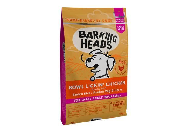 Koera täissööt Barking Heads Bowl lickin chicken suur tõug 12 kg