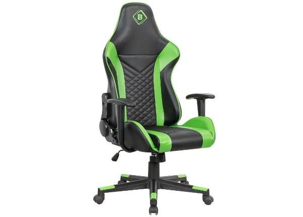 Kontoritool Junge, must/roheline