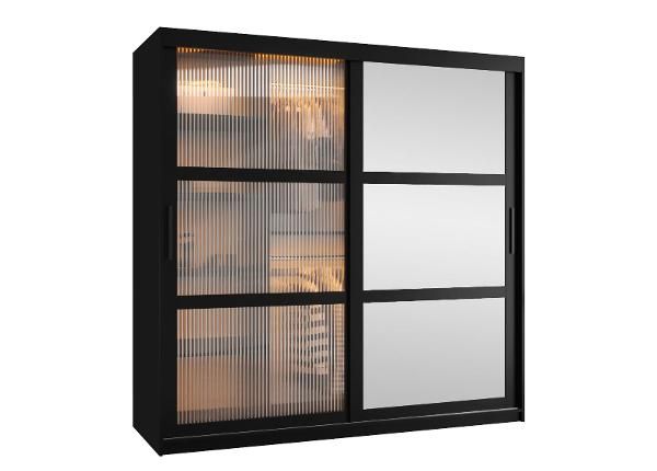 Lükandustega riidekapp Flutes 180 cm + LED