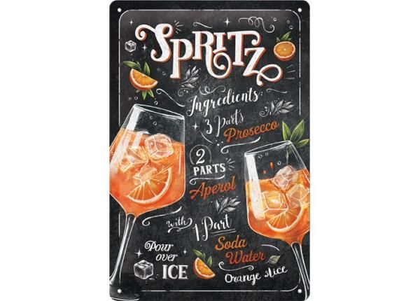 Metallposter 20x30 cm / Aperol Spritz