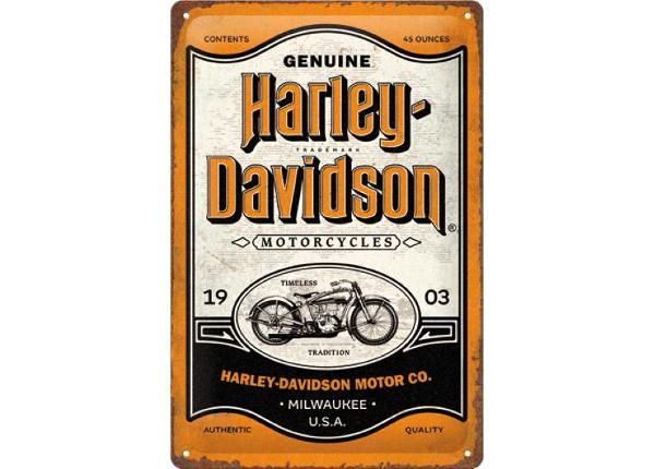 Metallposter 20x30 cm Harley-Davidson - Genuine Motorcycles Milwaukee