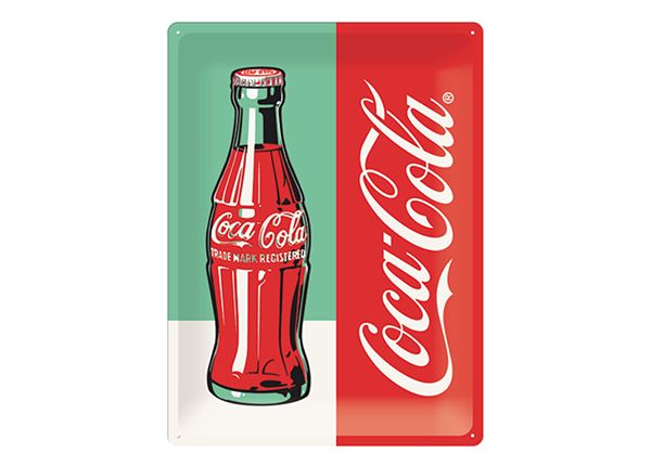 Retro metallposter Coca Cola Pop Art Pudel 30x40 cm