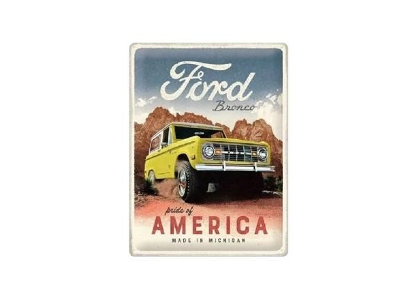 Retro metallposter Ford - Bronco Pride Of America 30x40 cm