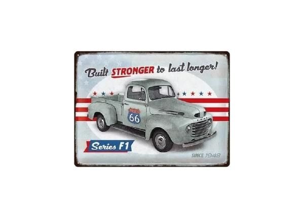Retro metallposter Ford - F1 Built Stronger Since 1948 30x40 cm
