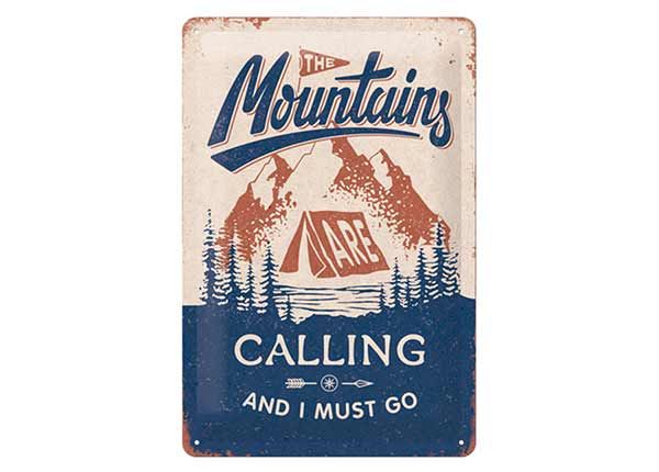 Retro metallposter The Mountains Are Calling 20x30 cm