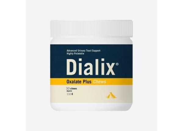 Täiendsööt VetNova Dialix Oxalate PLUS Chew N30 (oksalaatkivide profülaktika) kassidele/koertele