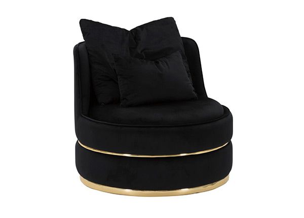 Tugitool Paris Ø72 cm, must/kuldne