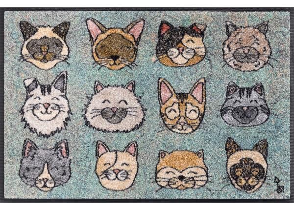 Uksematt Glückskatzen 50x75 cm