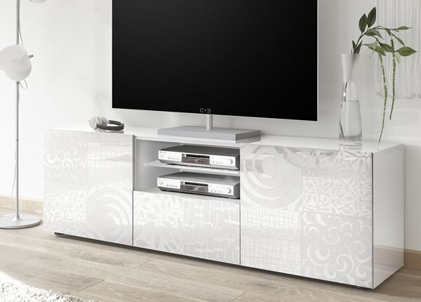 Valge TV-alus Miro 181cm