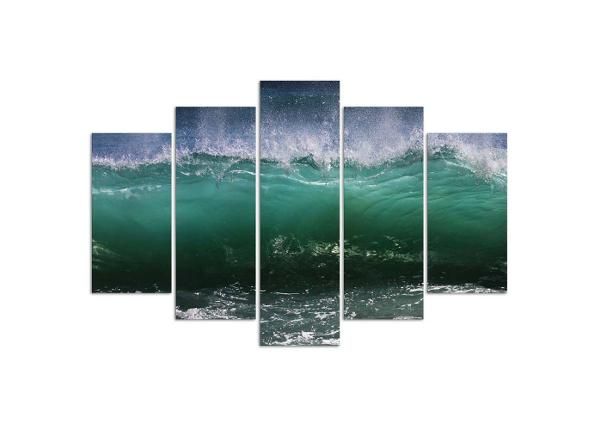 Viieosaline seinapilt Rough Wave 150x100 cm